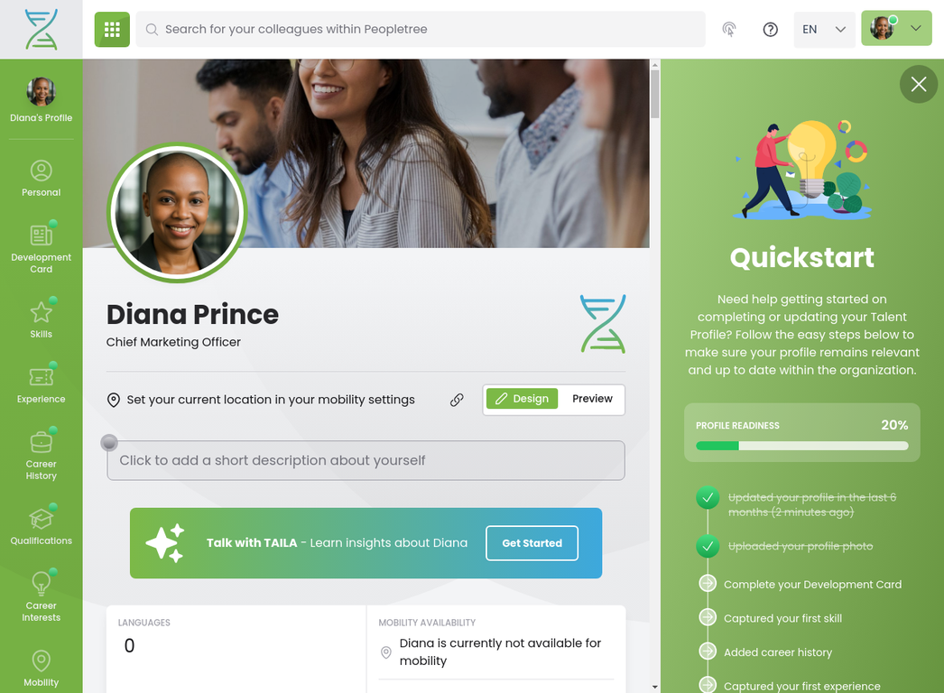 TalentProfile full view